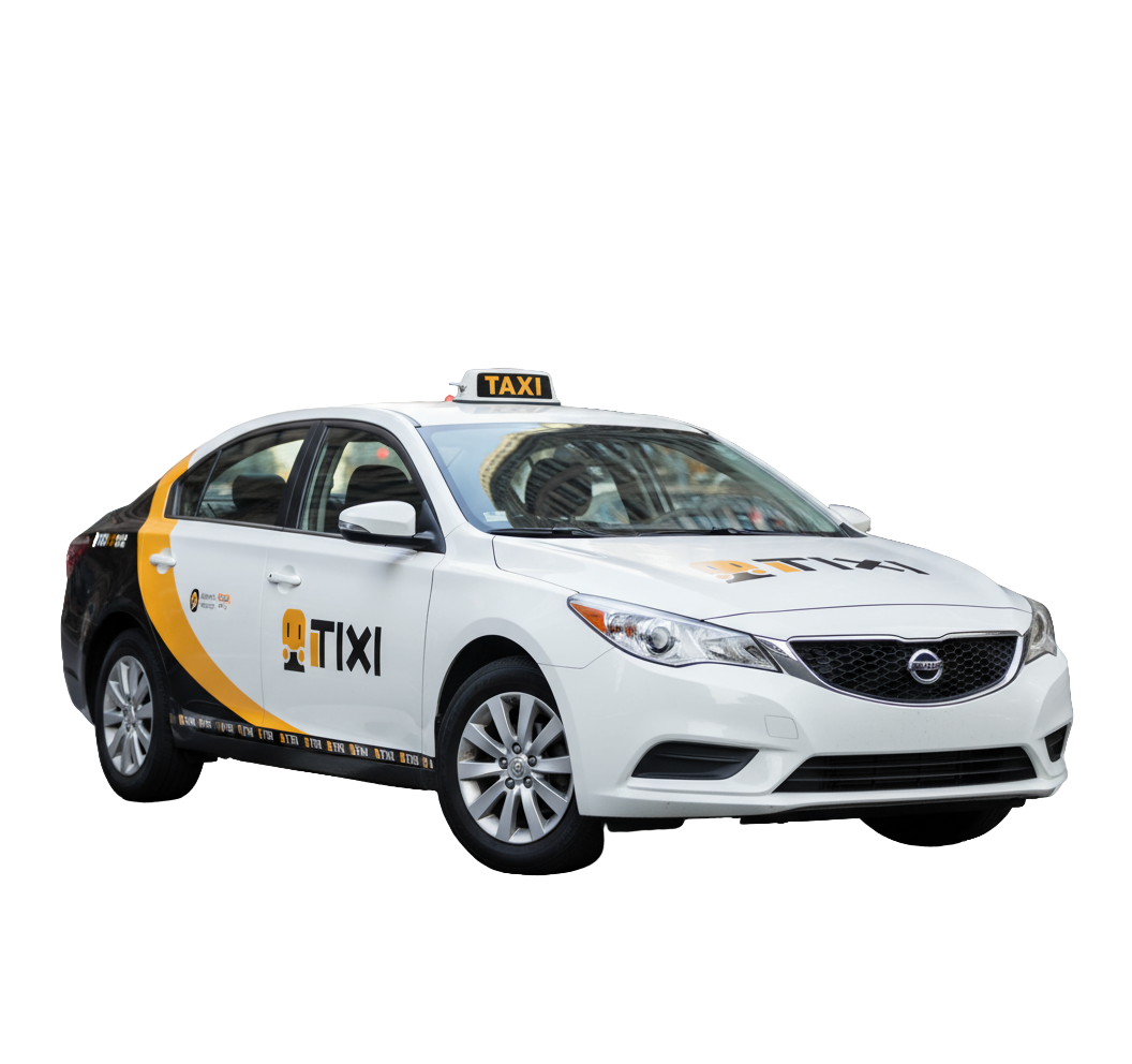 Автомобиль TIXI в городе